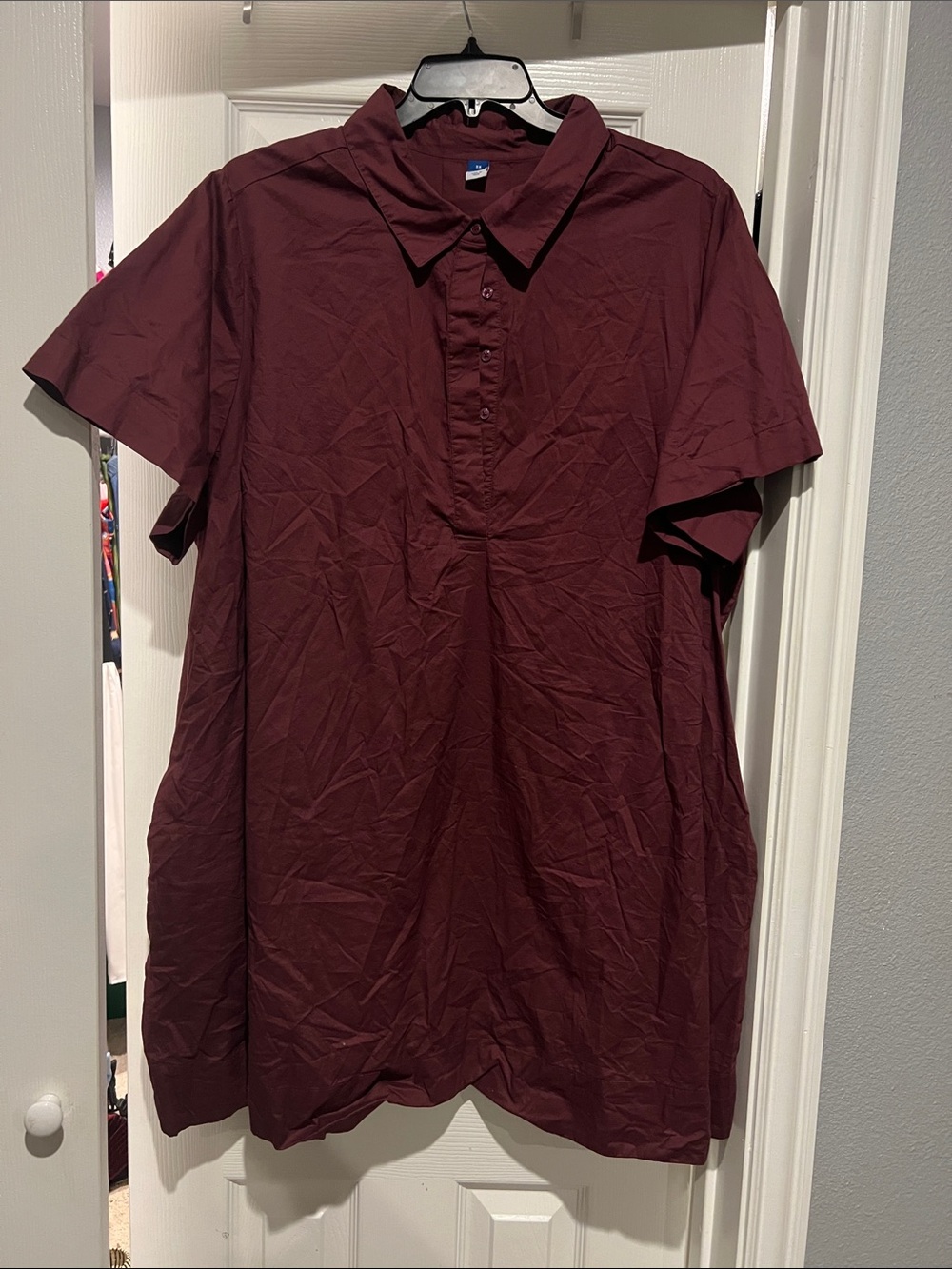 Old Navy Short-Sleeve Polo swing dress - Burgundy Wine